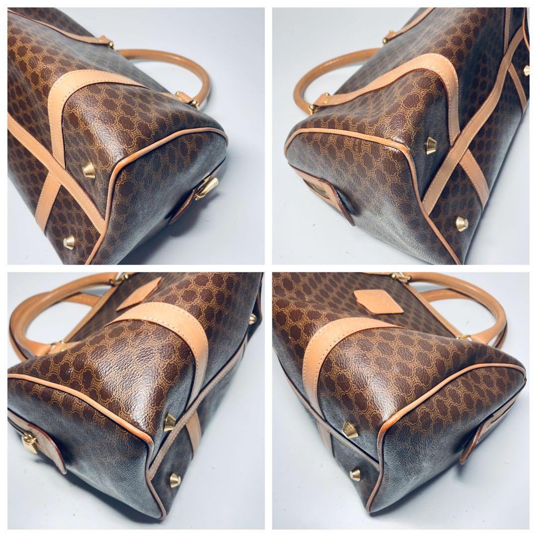 m*★様 極美品　セリーヌ マカダム ハンドバッグ ボストンバッグ ミニボストン