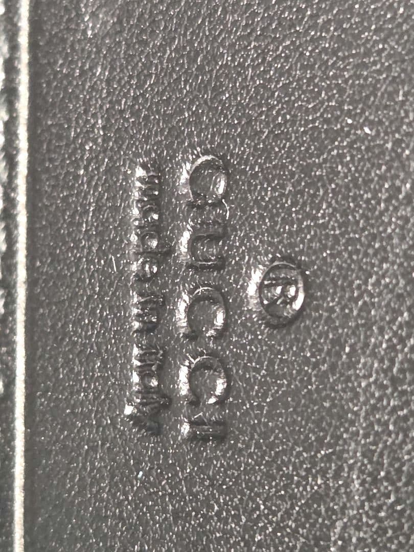 GUCCI ブラック 長財布 ラウンドファスナー　GGパターン