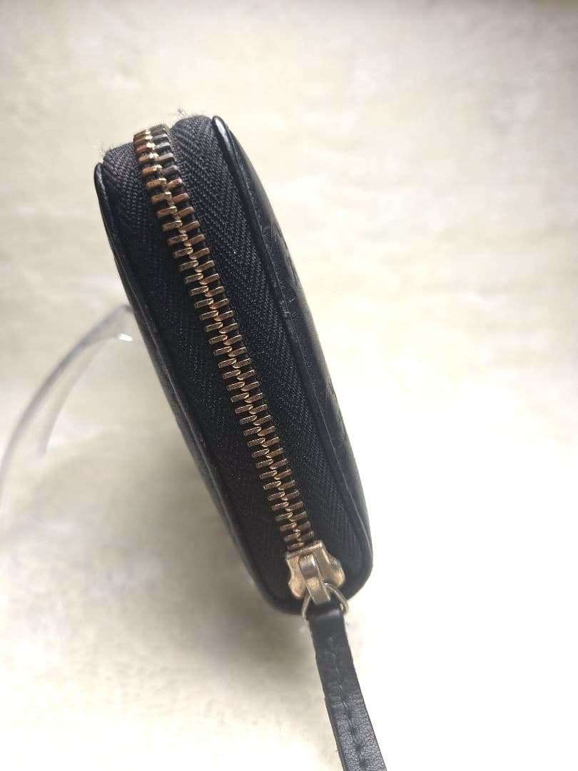 GUCCI ブラック 長財布 ラウンドファスナー　GGパターン