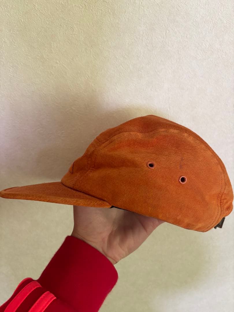 Supreme オレンジ スエード キャップ