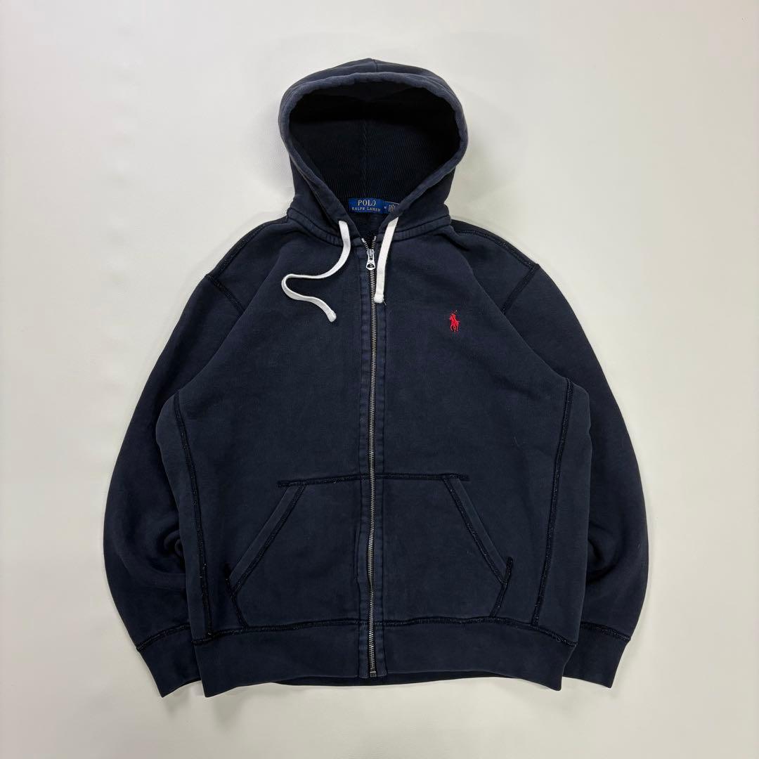 【極上】鬼フェード 肉厚×サーマルRalph Lauren フルジップパーカー