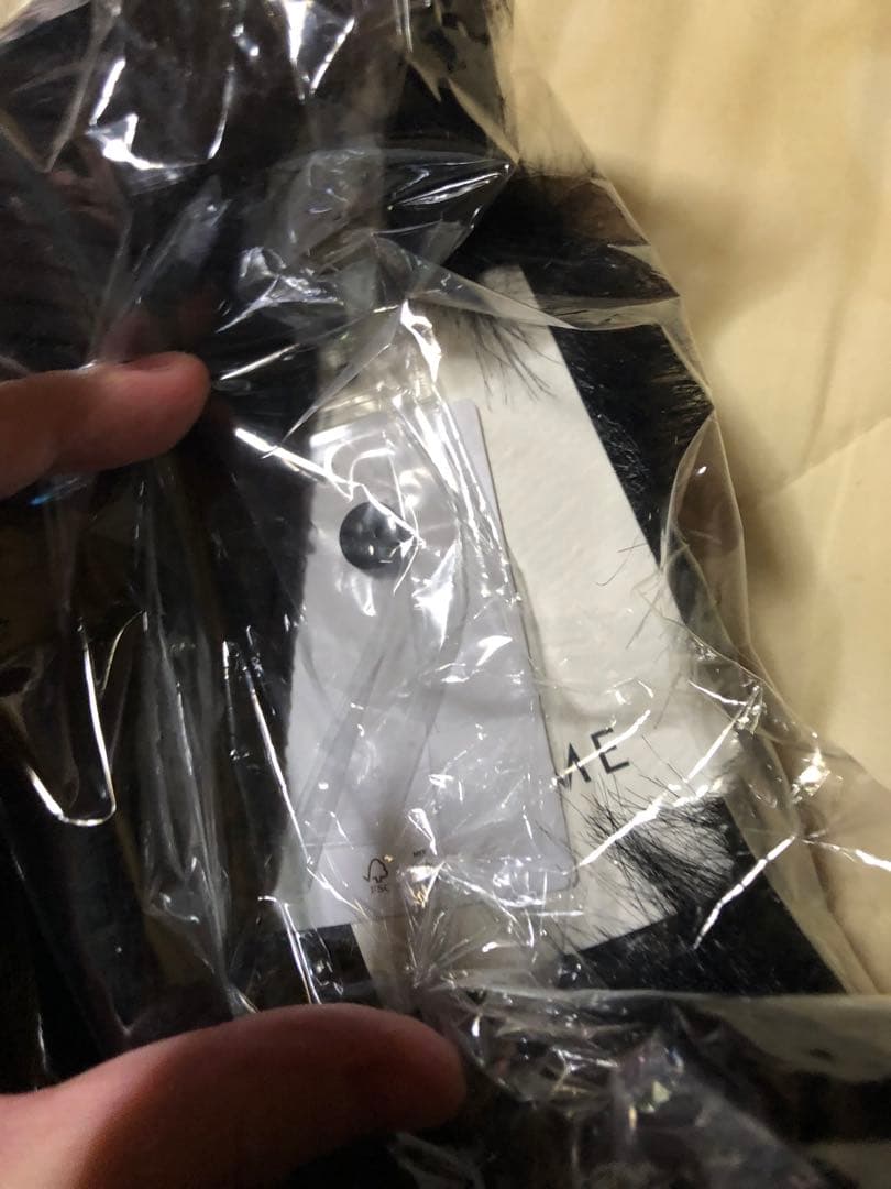 新品未使用 EATME フェイクファー オフショル ミニワンピース ブラック