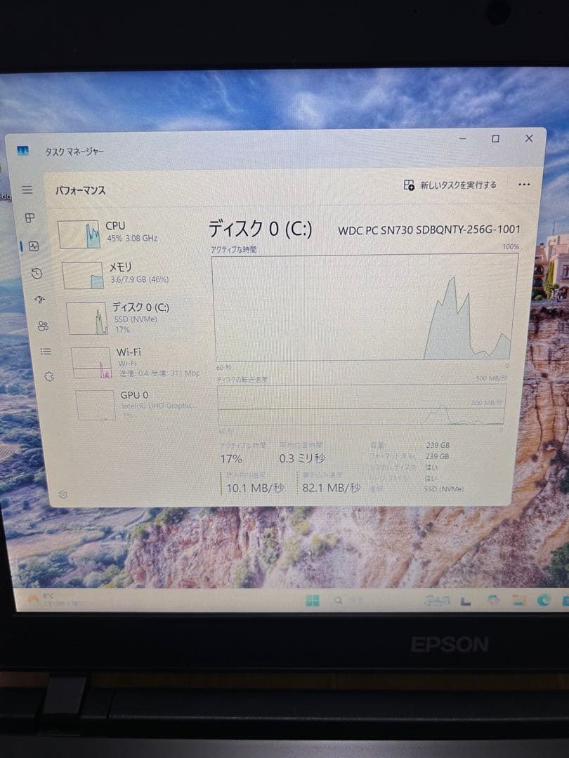 Epson 8世代i5 ノートパソコン