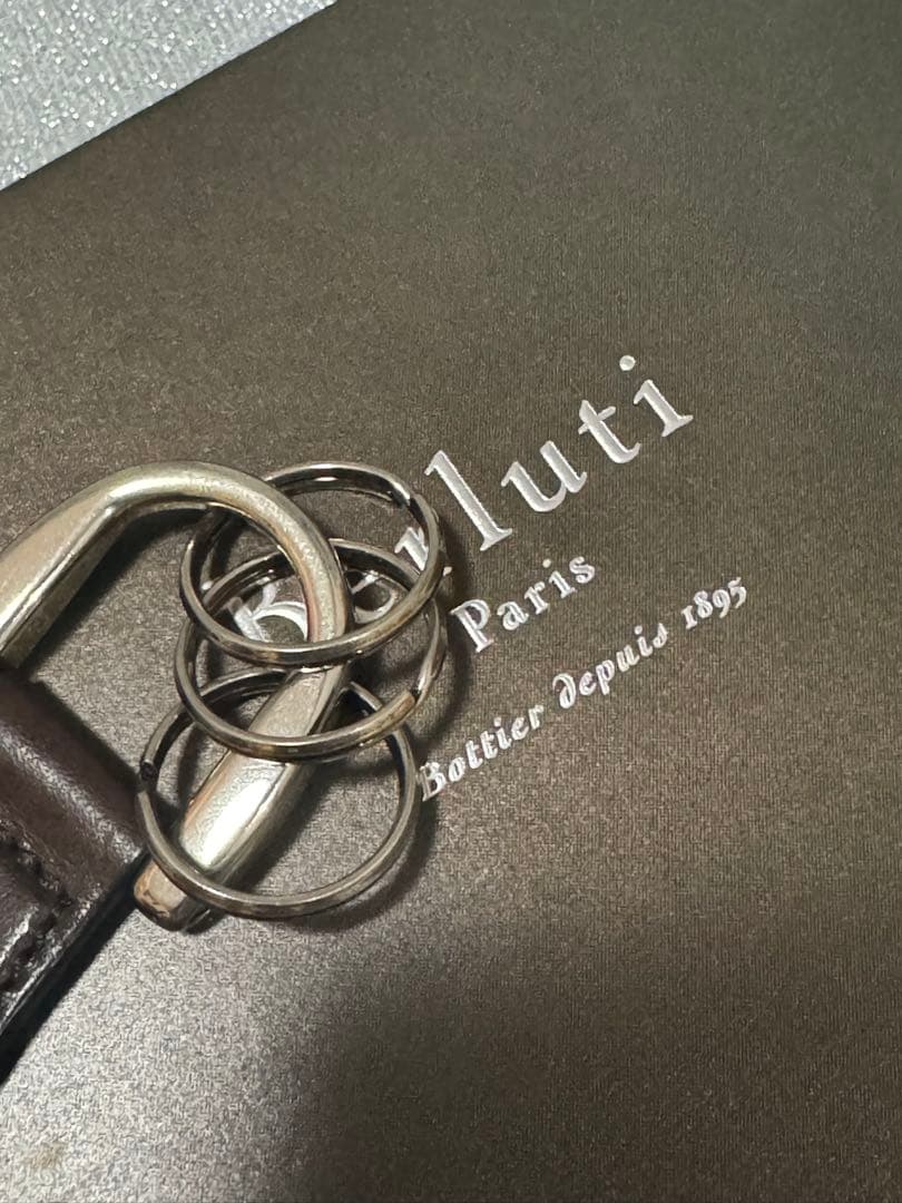 定価8万✨ベルルッティ Berluti ブラウンレザーキーホルダー靴べら付属品有
