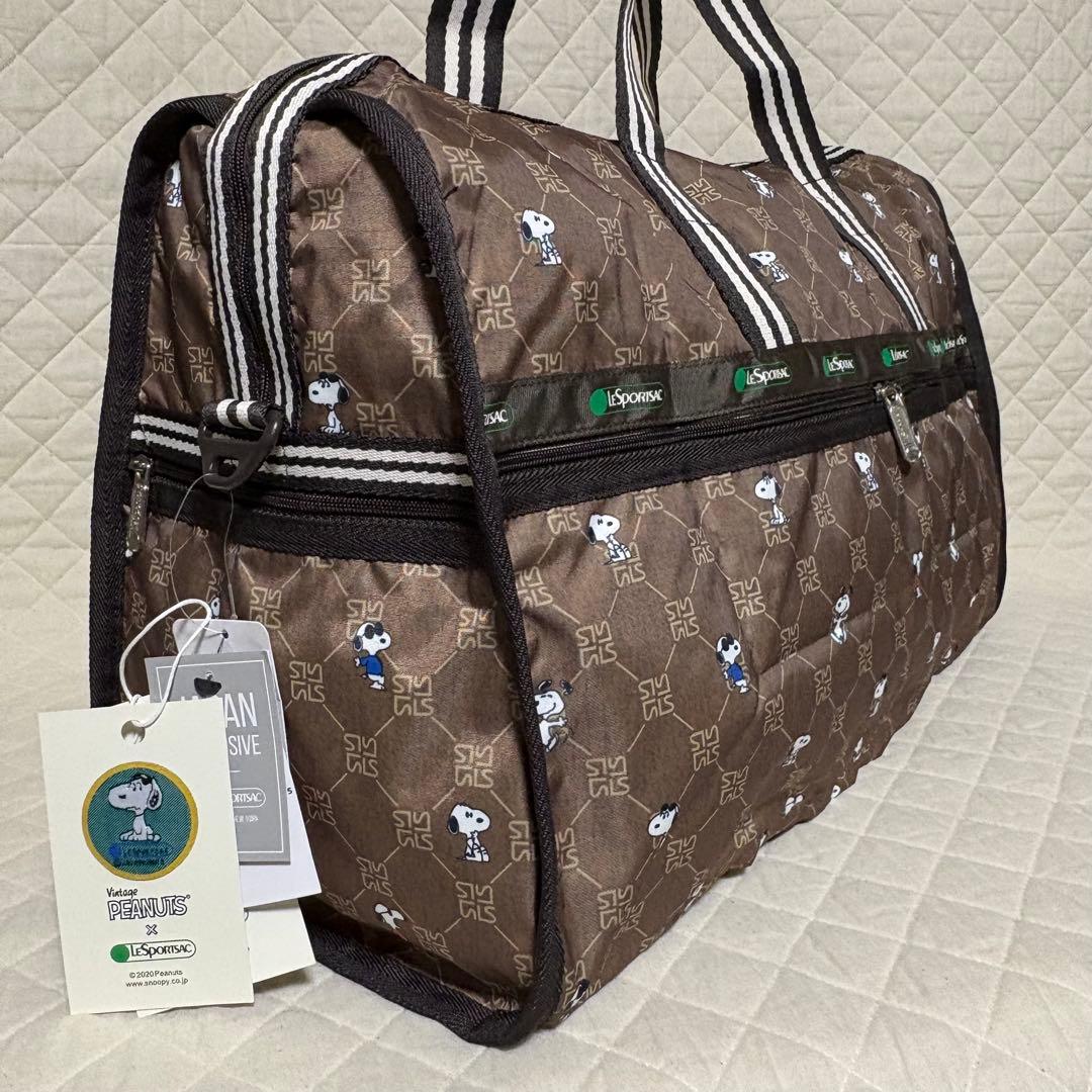 レスポートサック　スヌーピーレモノグラム　ボストンバッグ　ラージウィークエンダー