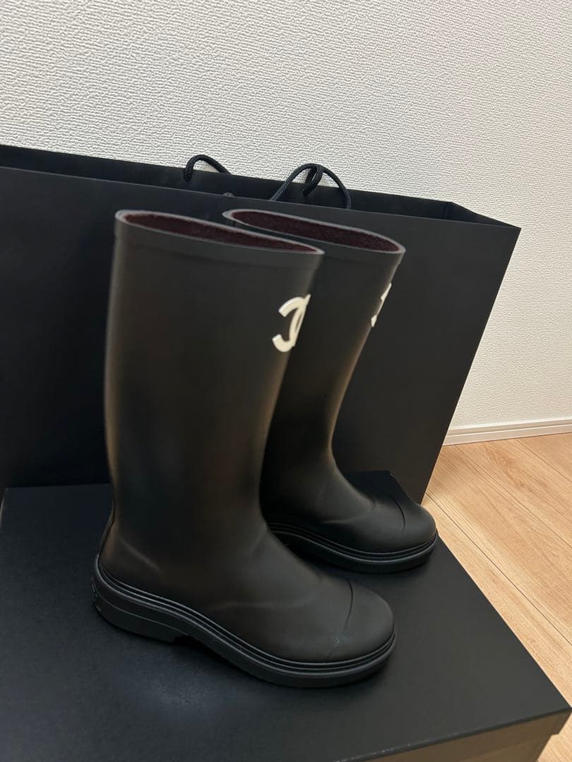 新品 CHANEL レインブーツ 37 ジェニー着用 大人気