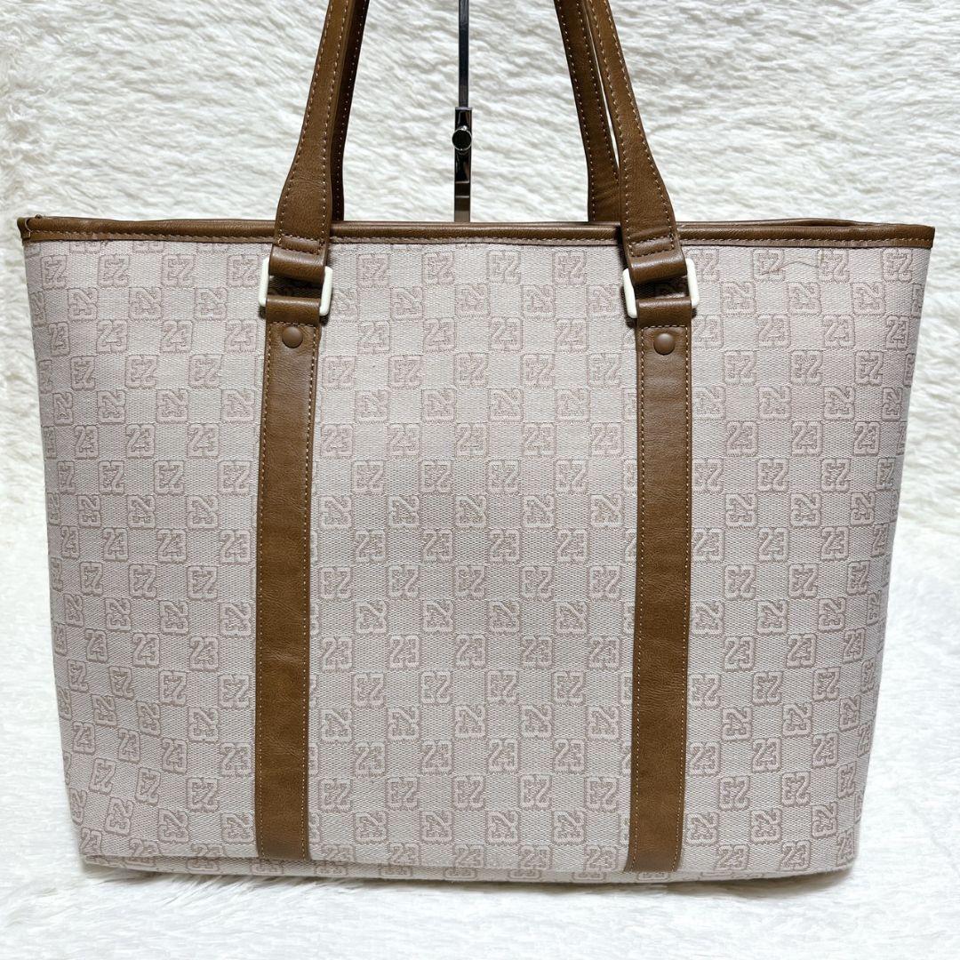 ​【未使用級】ジョーダン モノグラム トートバッグ 総柄 ベージュ