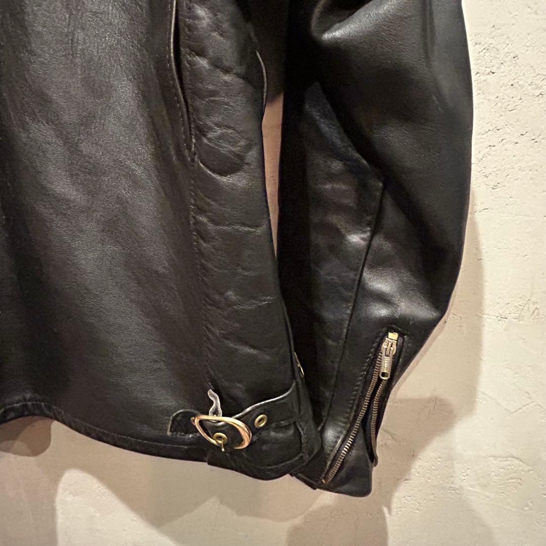 schottショット　643 シングルライダース　襟付き　レザージャケット36