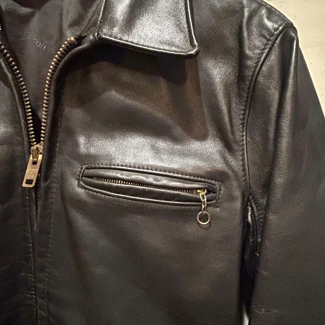 schottショット　643 シングルライダース　襟付き　レザージャケット36