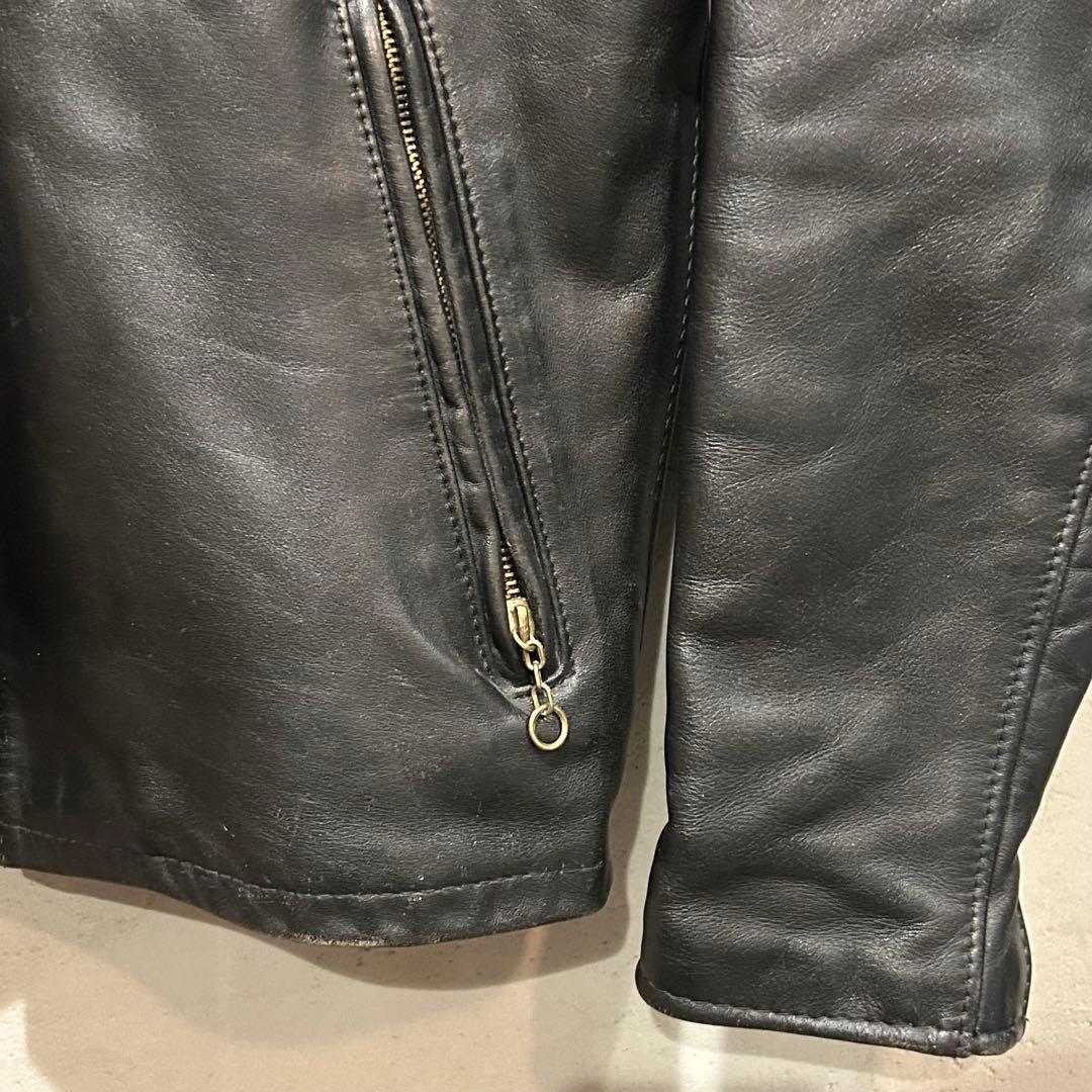 schottショット　643 シングルライダース　襟付き　レザージャケット36