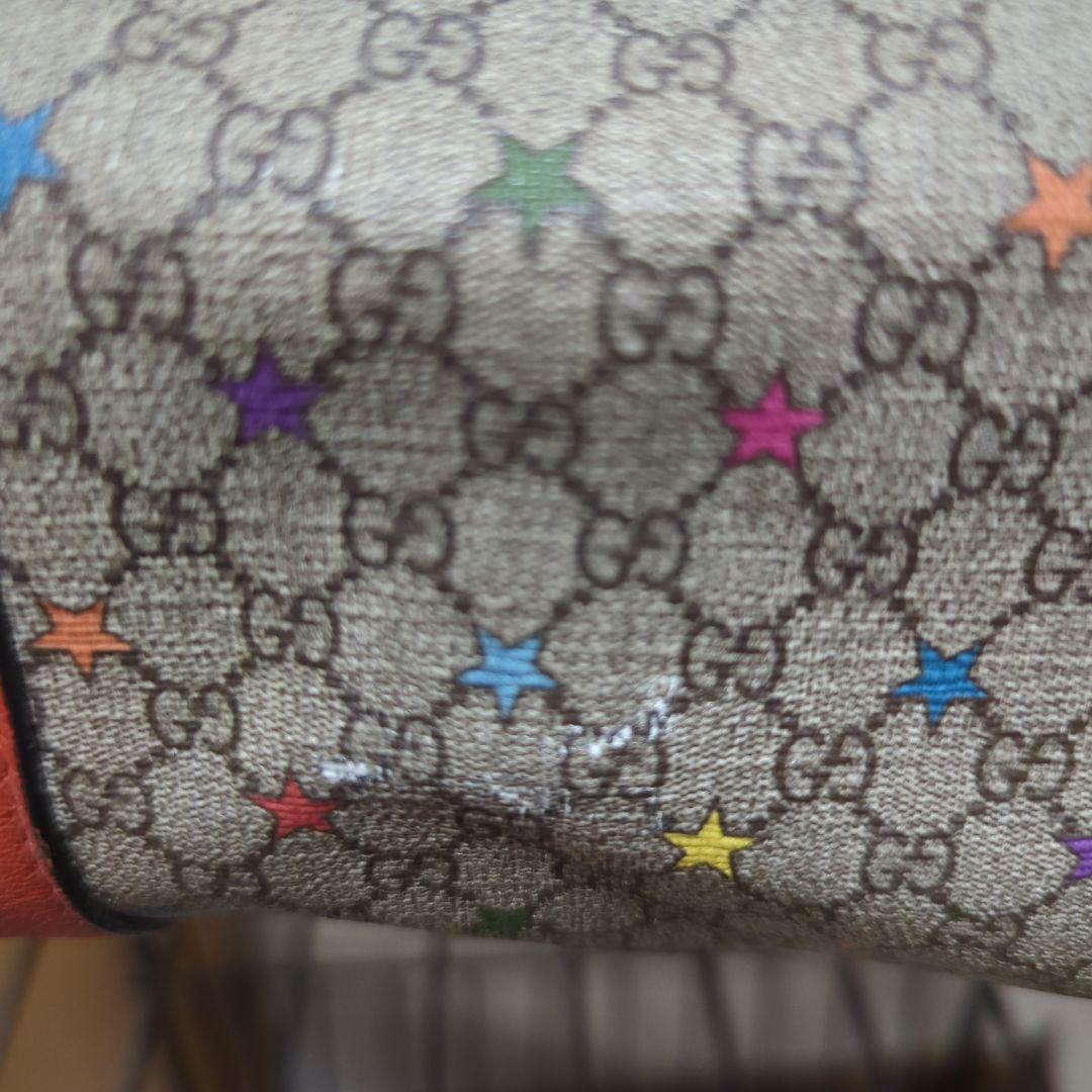 Gucci 星柄 ハンドバッグ ベージュ オレンジ