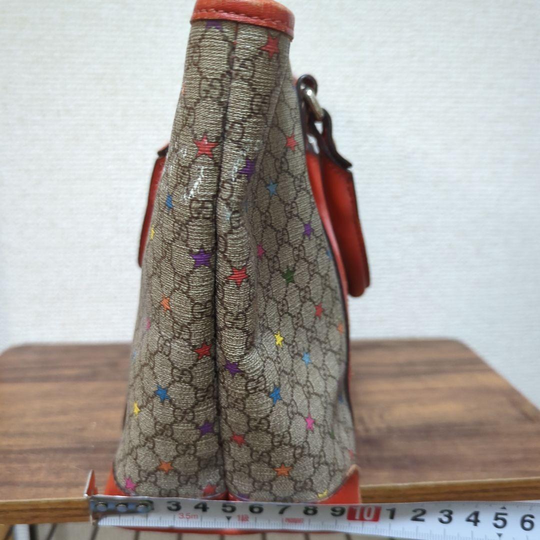 Gucci 星柄 ハンドバッグ ベージュ オレンジ