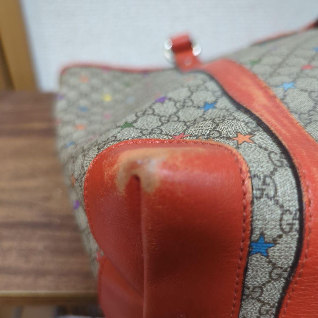 Gucci 星柄 ハンドバッグ ベージュ オレンジ