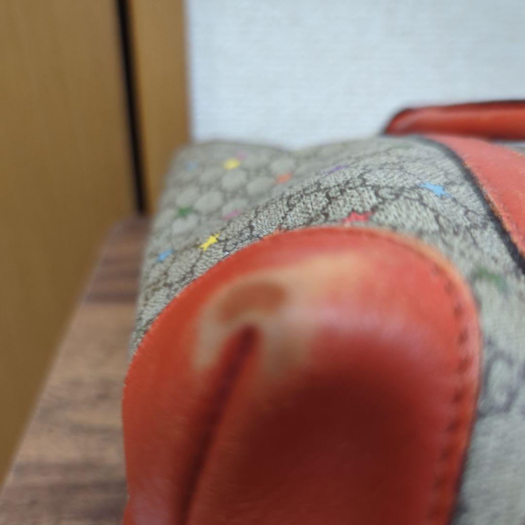 Gucci 星柄 ハンドバッグ ベージュ オレンジ