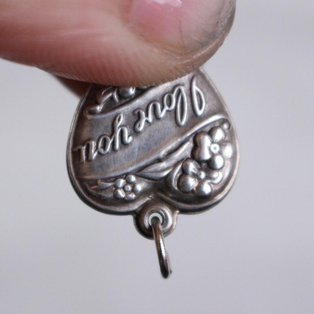 40s　スウィートハートジュエリー　　I LOVE YOU 勿忘草 大戦　古着