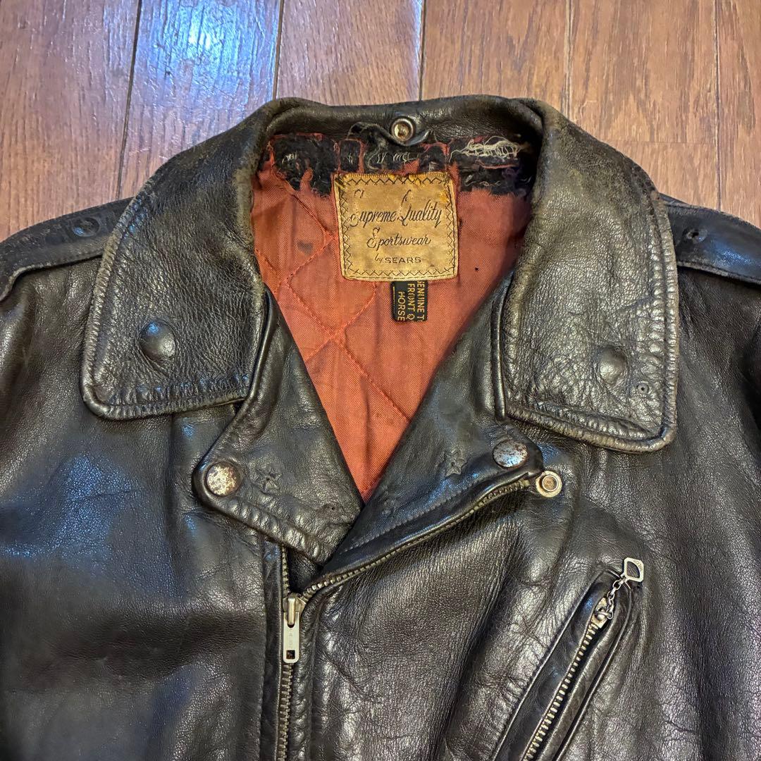 50s sears レザージャケット ライダース vintage USA製