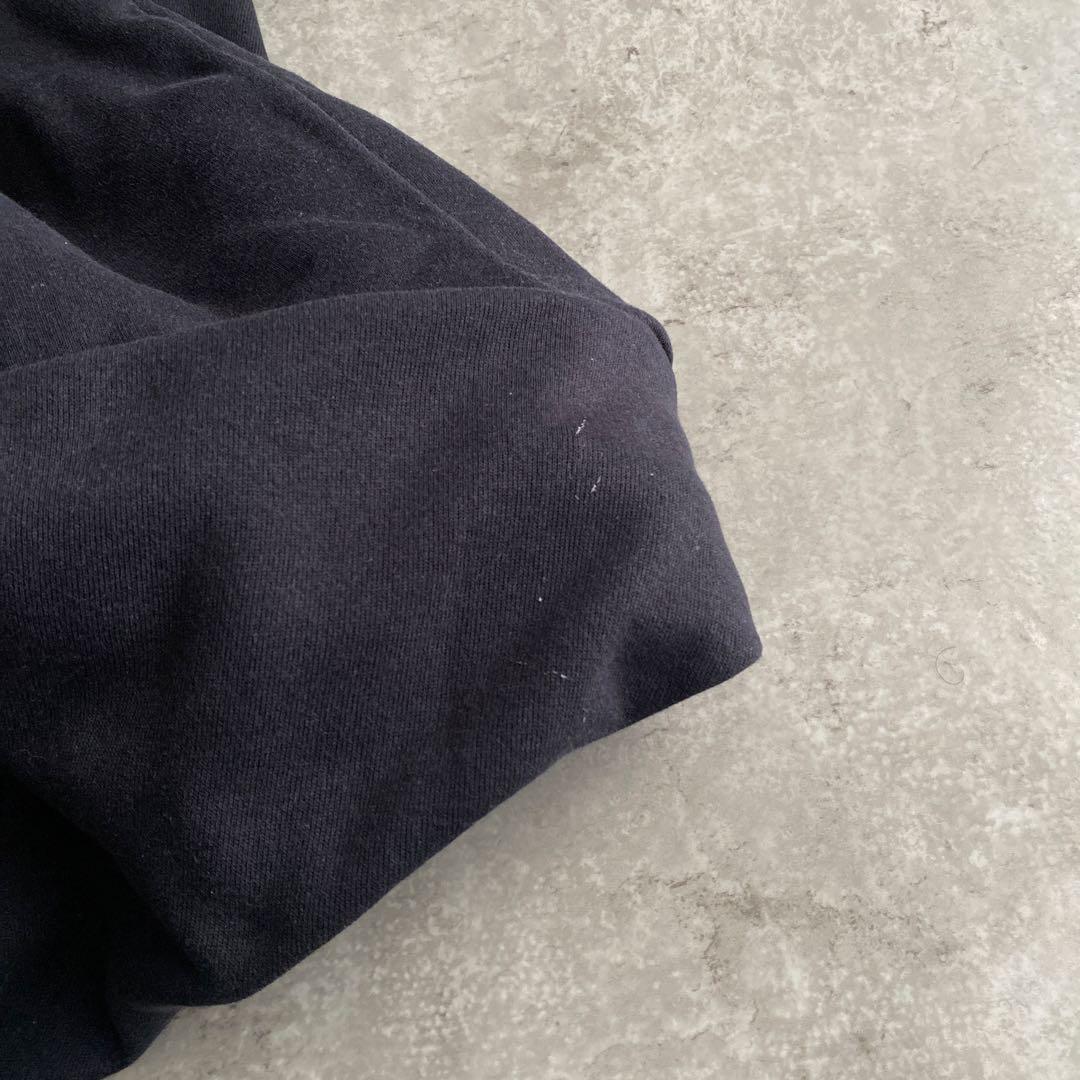 激レア 80s Hanes 無地 ジップ パーカー USA製 L 黒 ブラック