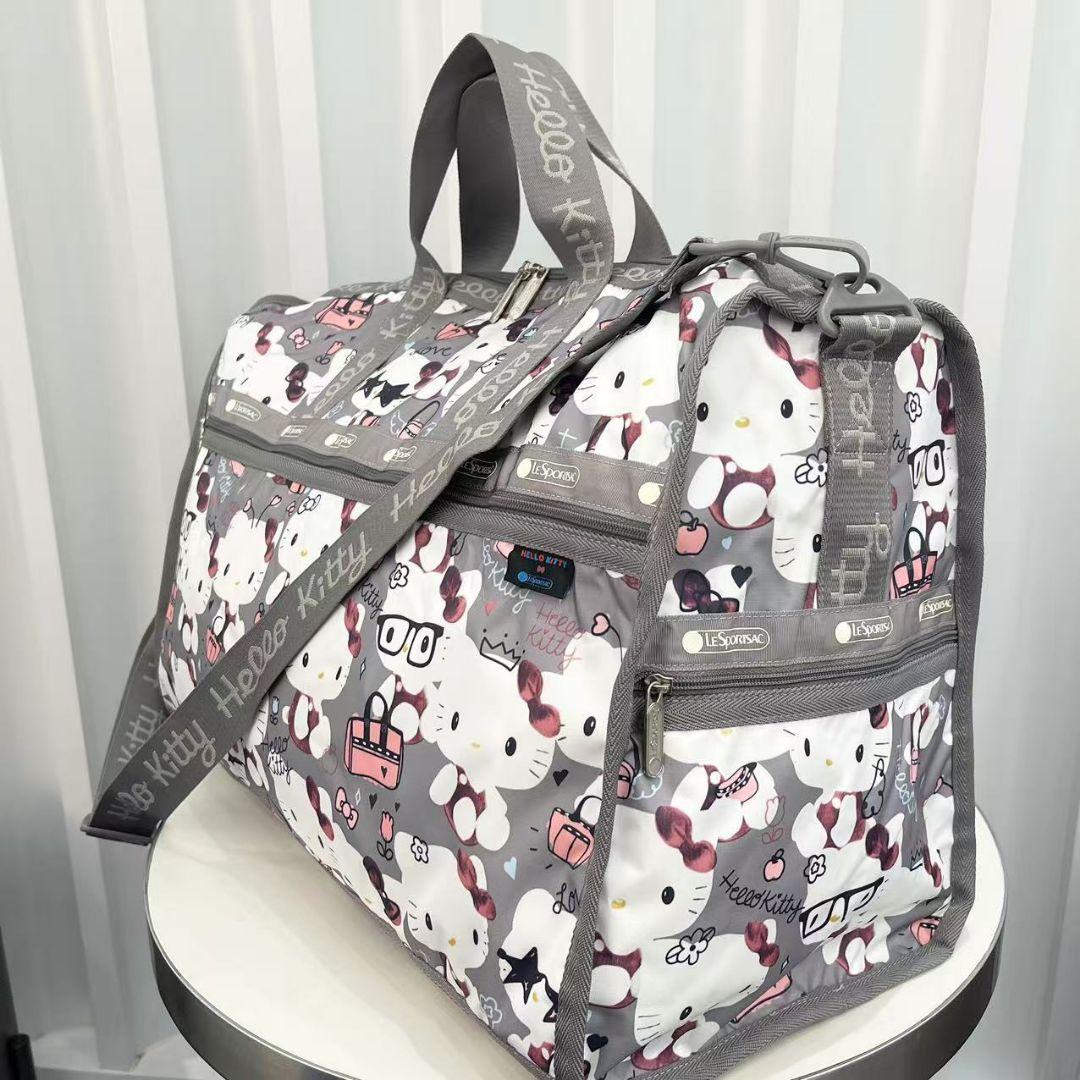 レスポートサック ハローキティ グレー ボストンバッグ ポーチ 2点スーツ