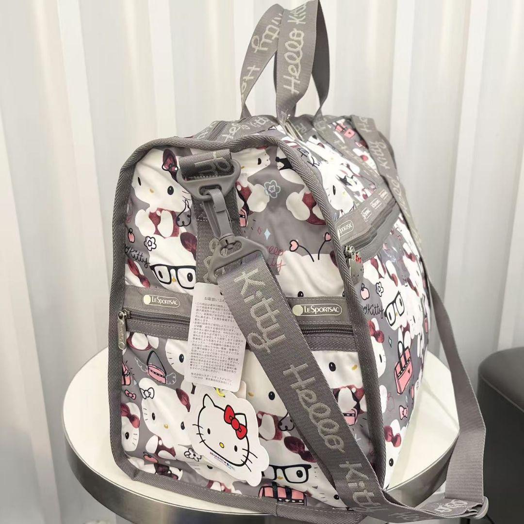 レスポートサック ハローキティ グレー ボストンバッグ ポーチ 2点スーツ