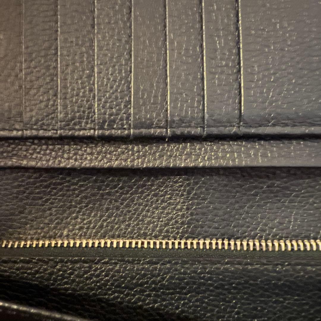 黒 レザー トッズ長財布 シンプルデザイン
