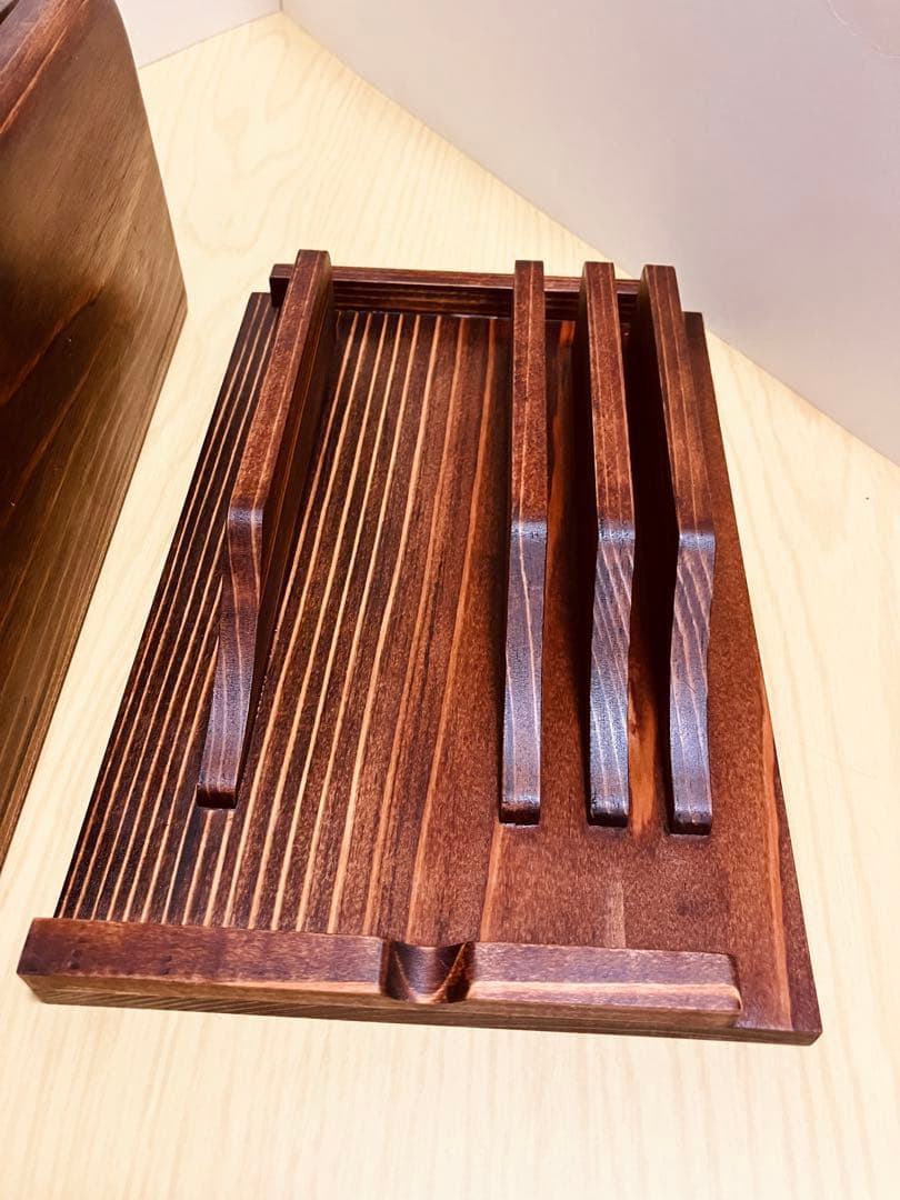 Bタイプ2段7丁置き　シザートレイ　シザースタンド　シザーケース　ハサミ皿