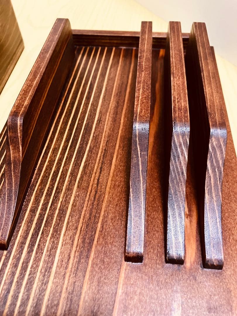 Bタイプ2段7丁置き　シザートレイ　シザースタンド　シザーケース　ハサミ皿