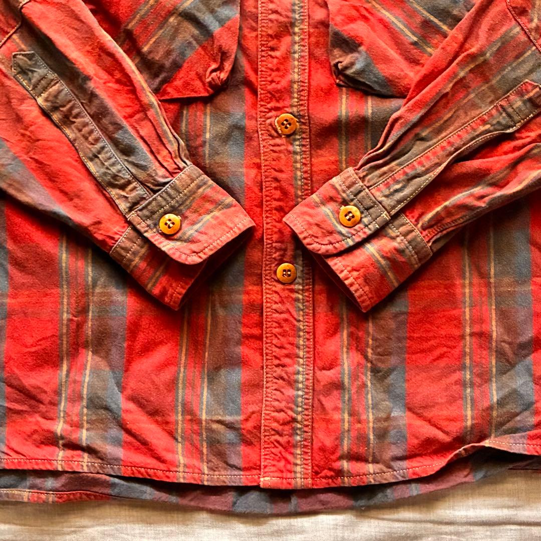 フリーホイーラーズ　BUBO ワークシャツ　16 レッド