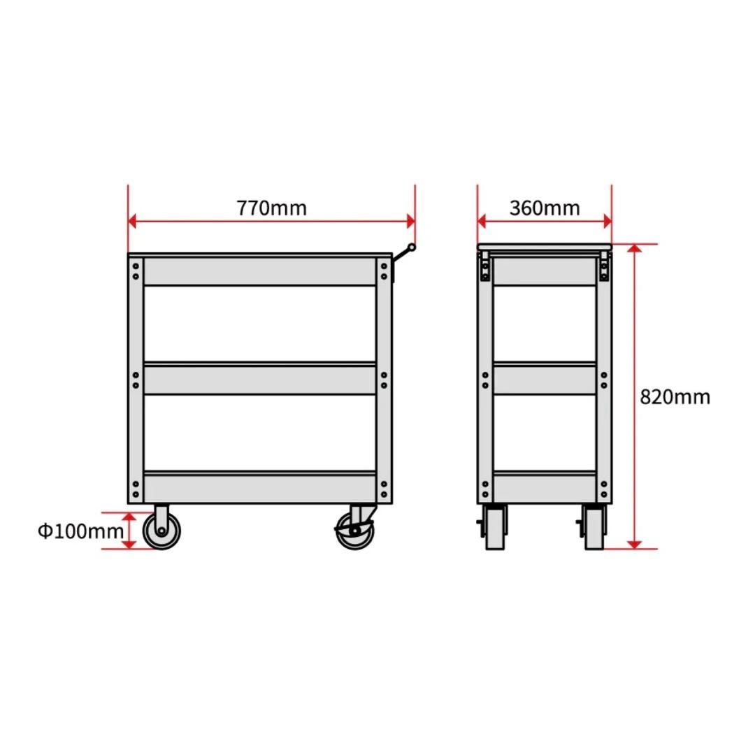 ASTRO PRODUCTS アストロプロダクツ ツールワゴン 3段 TW848