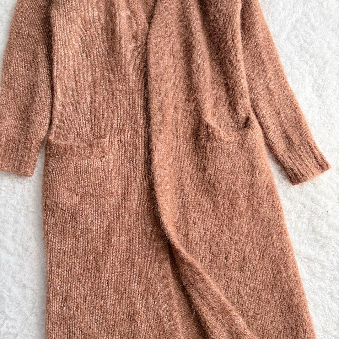 【極美品 24AW】ドレステリア マキシカーディガン モヘヤ アルパカ ブラウン