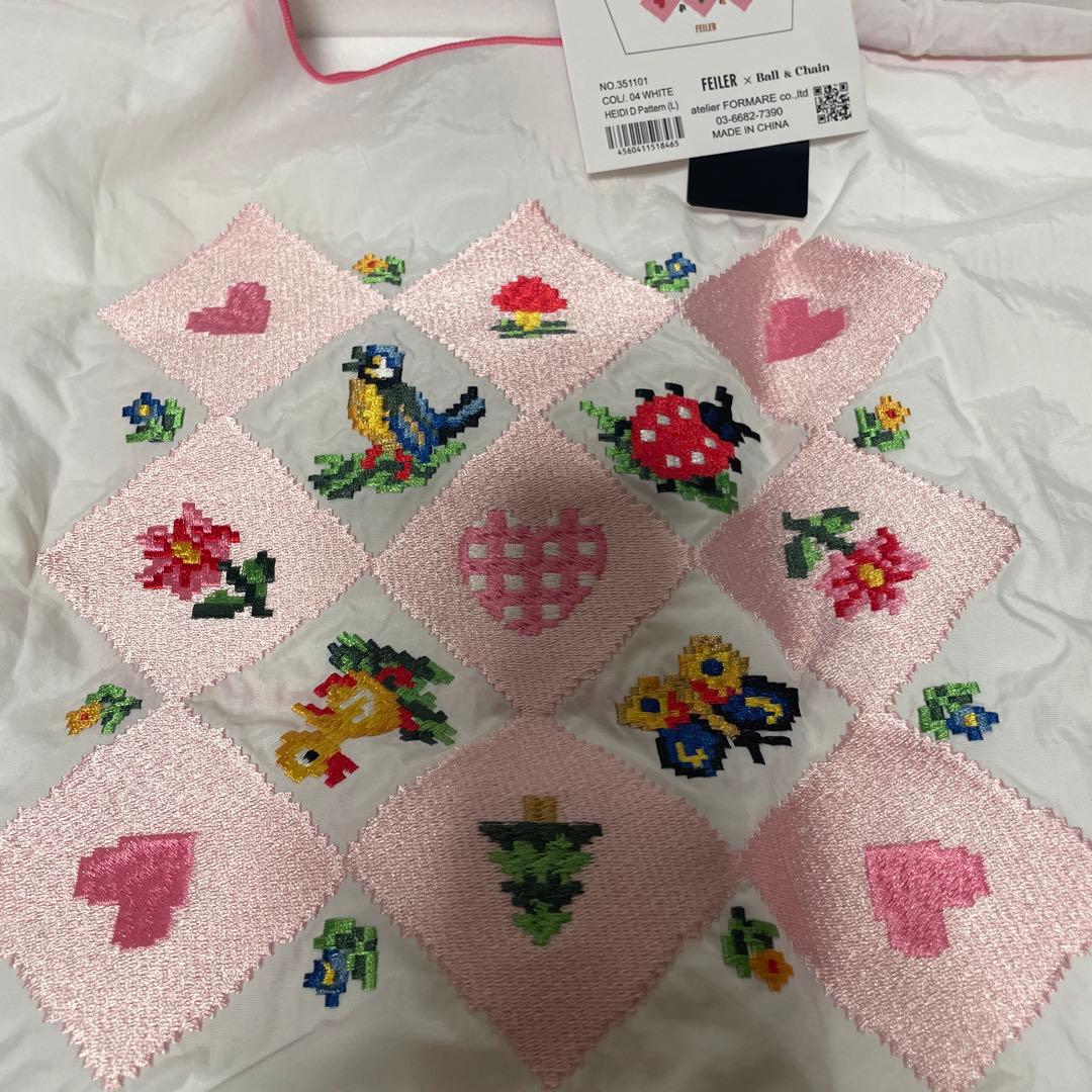 FEILER ハイジXボールアンドチェーン エコバッグ ホワイトL