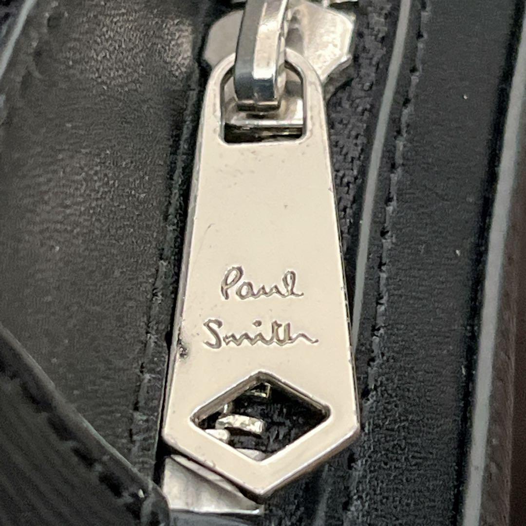 asu様　現行　美品　ポールスミス　ボディバッグ　型押しロゴ　斜めがけ　ブラック