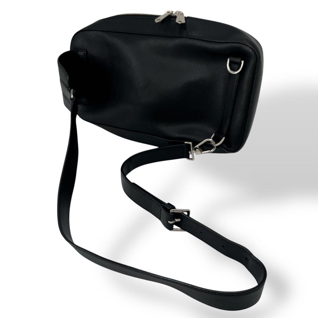 asu様　現行　美品　ポールスミス　ボディバッグ　型押しロゴ　斜めがけ　ブラック