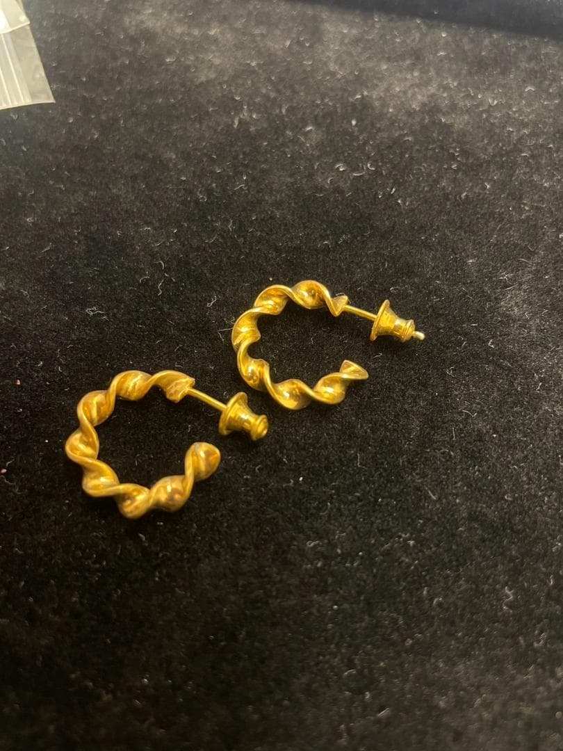 ゴールド　21mm　12サイズ　フープピアス　キャリアリング