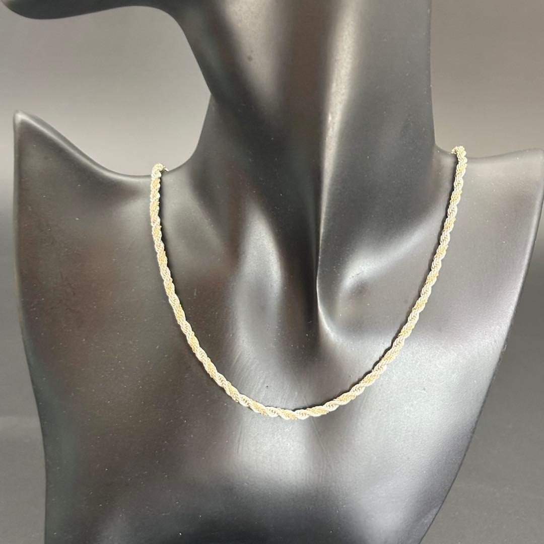 極美品 ティファニー コンビ ツイスト ロープ ネックレス 750 925