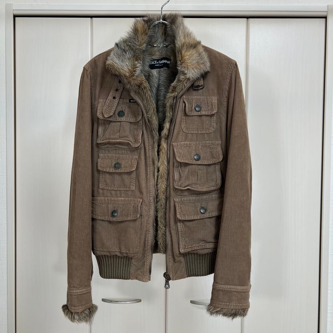 最終値下げ DOLCE&GABBANA キッドファー コーデュロイジャケット