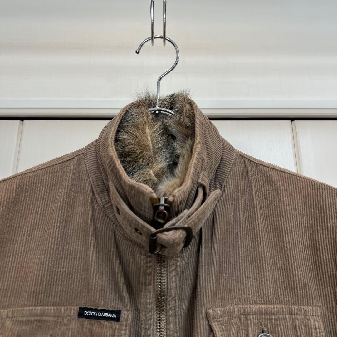 最終値下げ DOLCE&GABBANA キッドファー コーデュロイジャケット