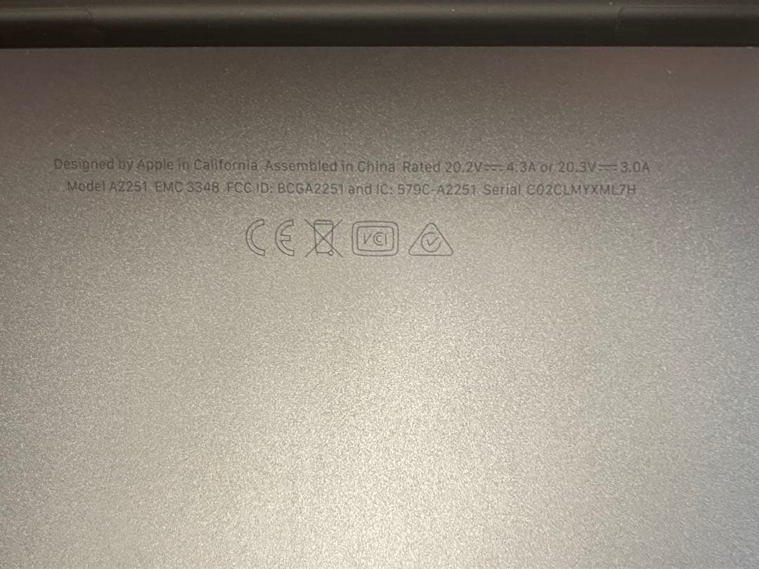 MacBook Pro 13インチ スペースグレー 16GB 512GB