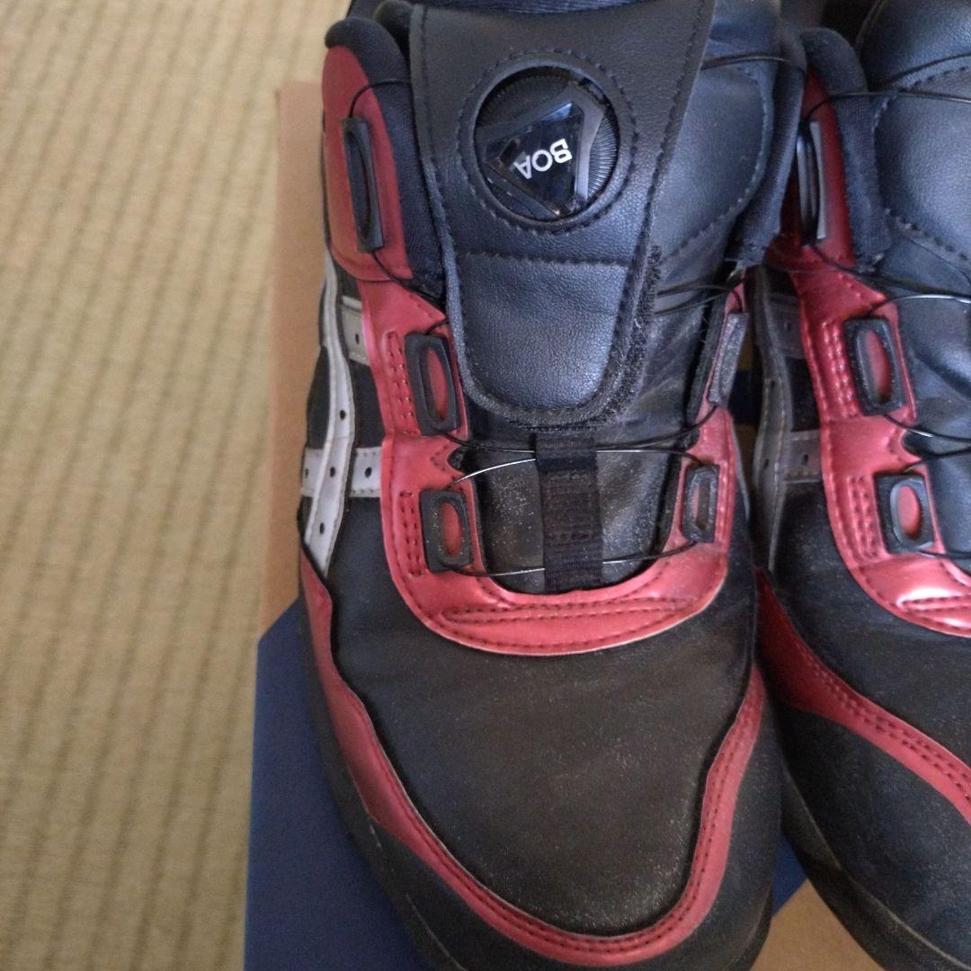 CP306 限定　ブラックXレッドメタリックxシルバー　アシックス　安全靴