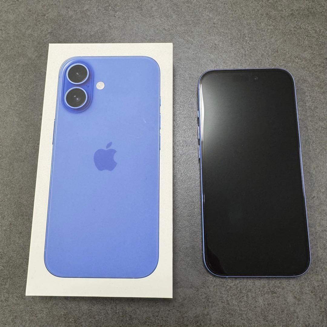 【お値下げ】iPhone16 128GB ウルトラマリン【美品】