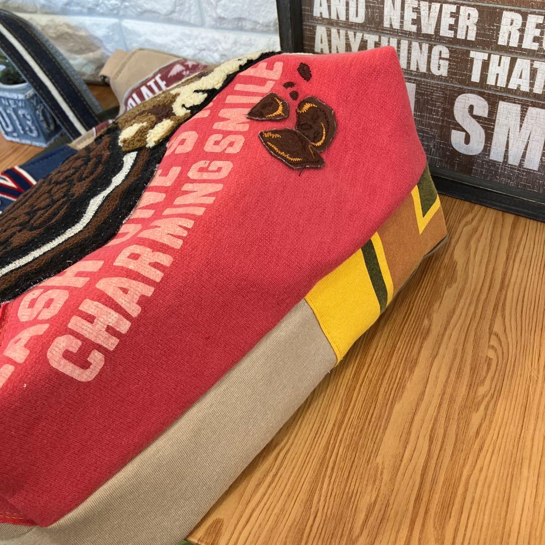 専用です。ハンドメイドバックデニムリメイクパッチワーククッキー＆パグちゃんトート