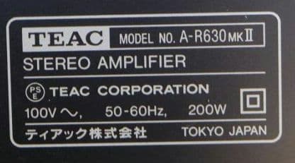 ◇◇【2019年製】TEAC A-R630MKII　プリメインアンプ