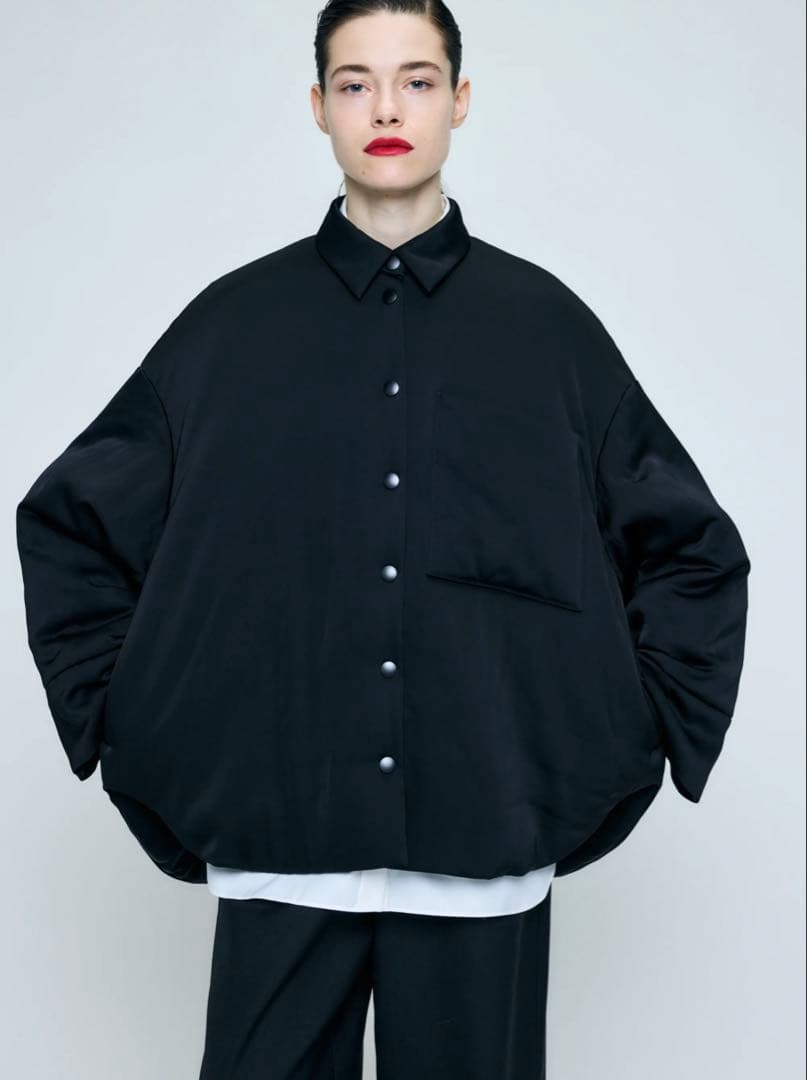 ジャケット・アウター enfold ENFOLD PADDING BIG SHIRT JACKET