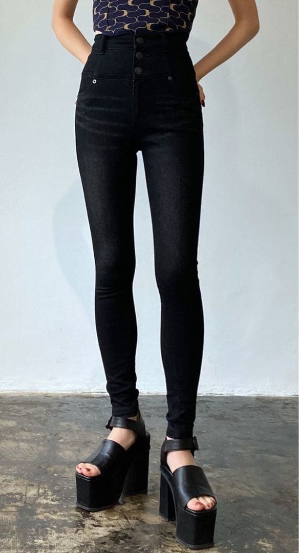 新品 タグ付き EMODA ELDER MONSTERハイウエストデニム