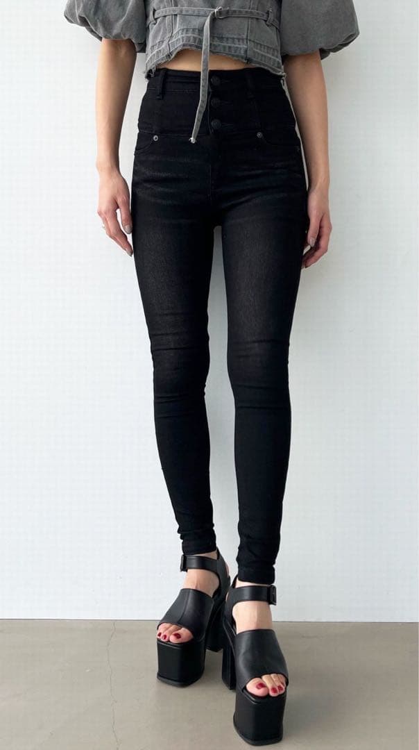 新品 タグ付き EMODA ELDER MONSTERハイウエストデニム