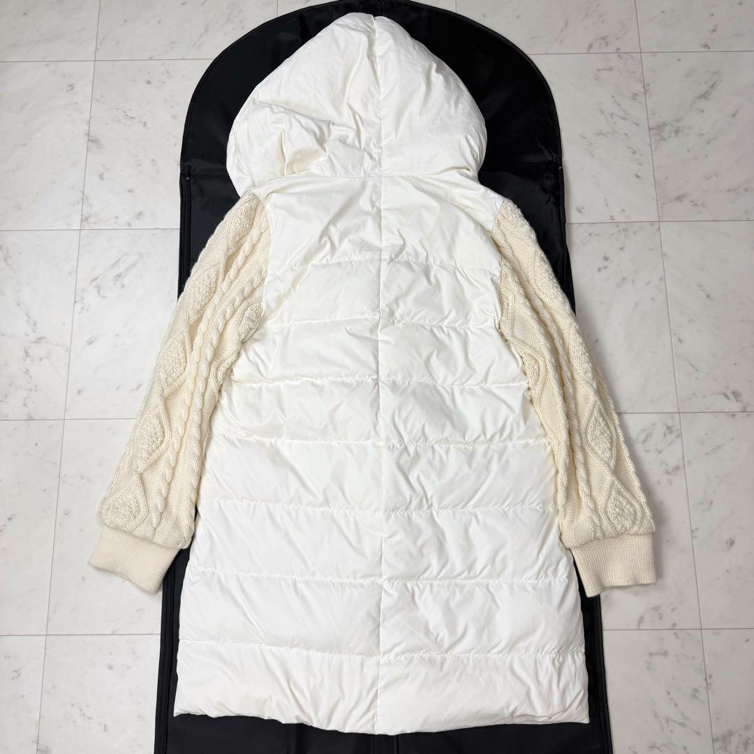 センソユニコ M2 切り替え ダウンコート ホワイト アイボリー サイズ38