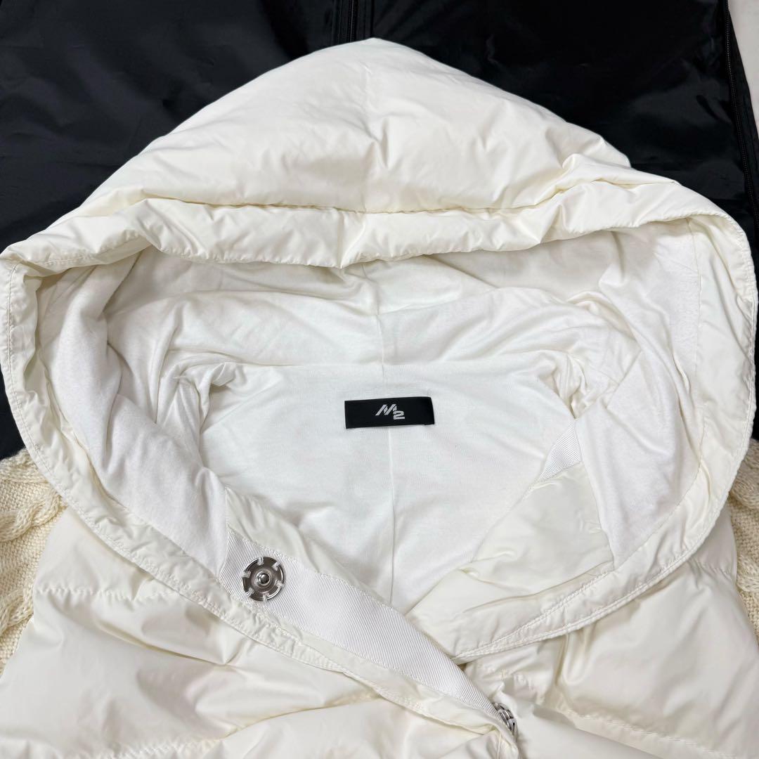センソユニコ M2 切り替え ダウンコート ホワイト アイボリー サイズ38