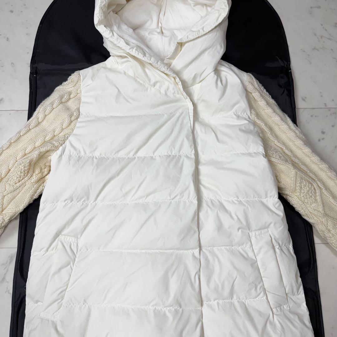 センソユニコ M2 切り替え ダウンコート ホワイト アイボリー サイズ38