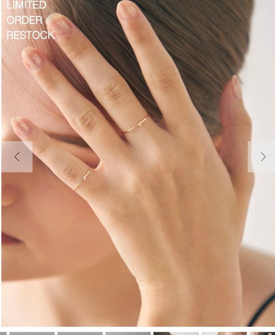 新品未使用・ete【ONLINELimited] K10YGダイヤモンドリング