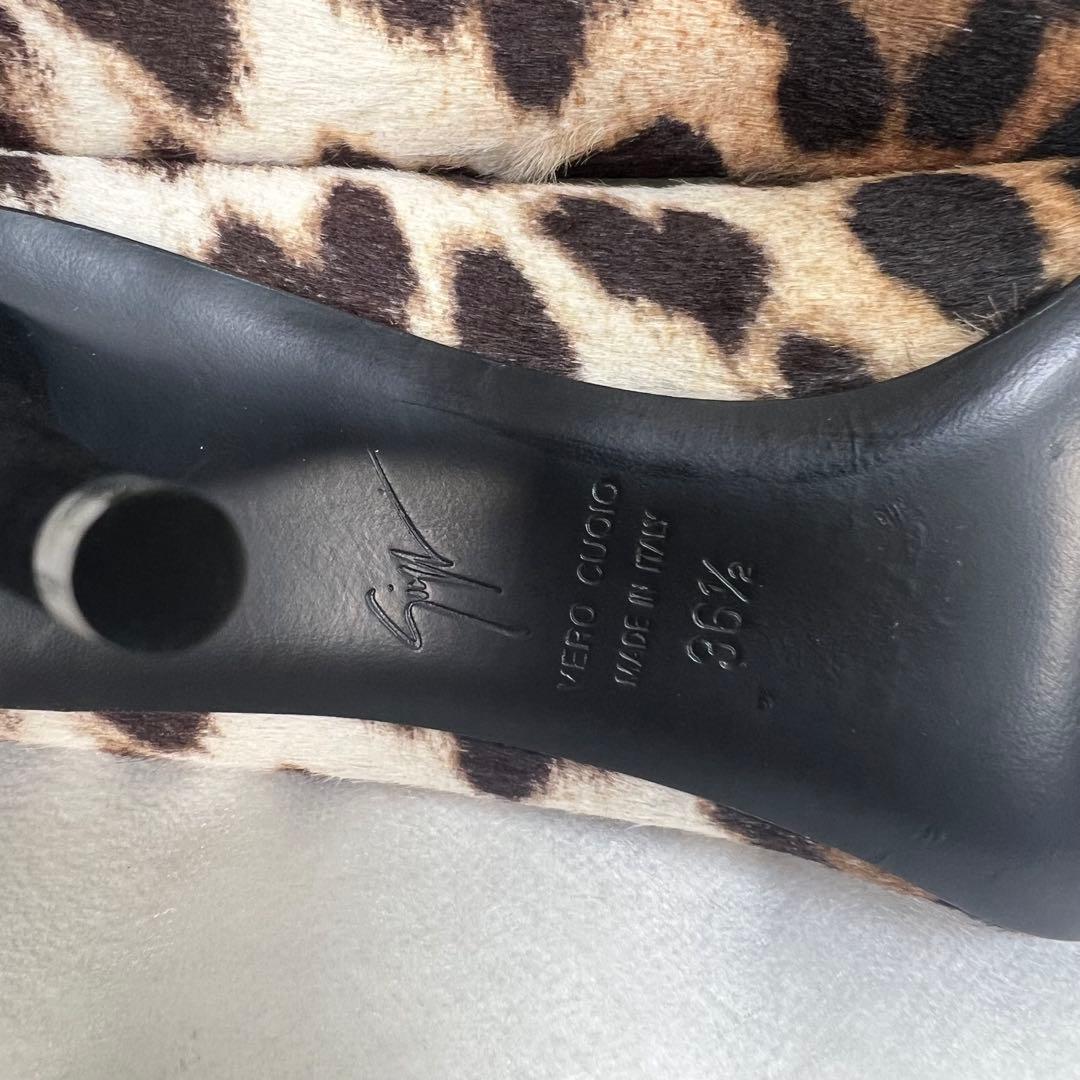 未使用/美品♡GIUSEPPE ZANOTTI レオパード　ハラコパンプス