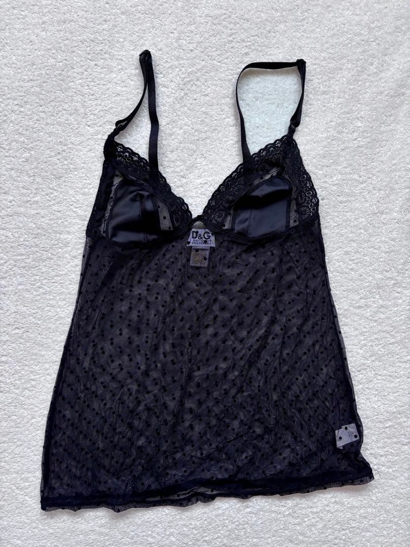【正規品】未使用D&G ブラック ドット柄 キャミソール（週末限定）